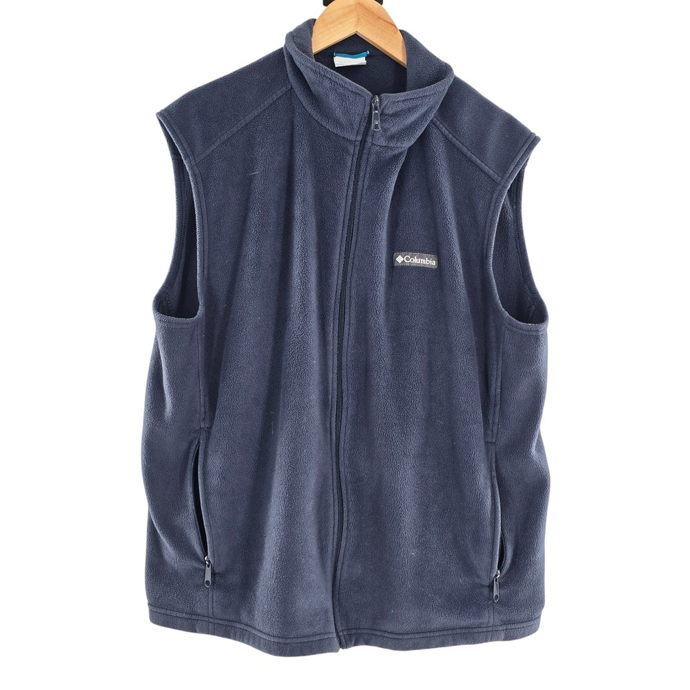 Columbia Men's Steens Mountain Fleece Vest Full Zip‎ Size X Large Zipper Pockets